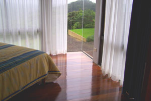 Beautiful wood floors add beauty to this professionally designed interior.